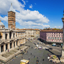 Luftaufnahme der Basilika Santa Maria Maggiore in Rom