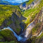 Vøringsfossen Wasserfall am Westrand der Hardangervidda in Eidfjord