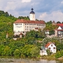 Schloss Horneck über dem Neckar bei Gundelsheim
