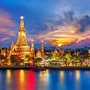 Nachtansicht Wat Arun Temple in Bangkok, Thailand.