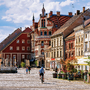 Rathaus und Pestsäule in Maribor, Slowenien