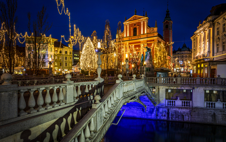 Ljubljanas Weihnachtsmarkt