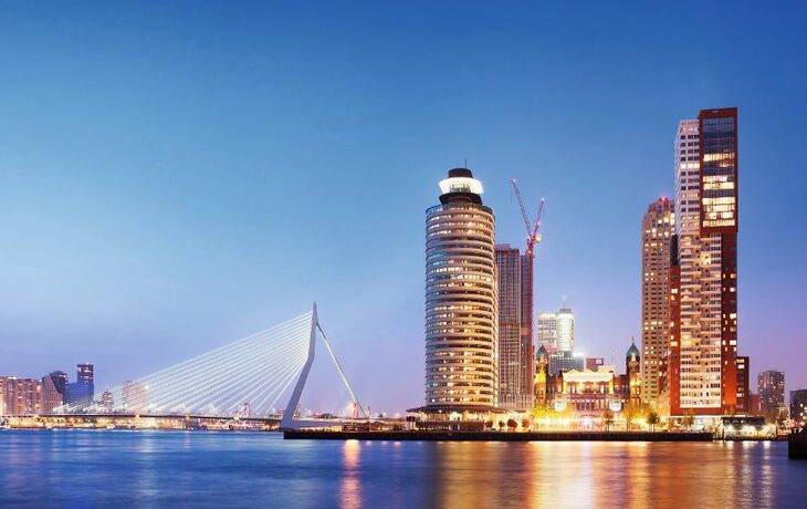 City of Rotterdam Skyline in the Evening