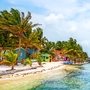 Caye Caulker oder Cay Corker vor der Küste von Belize in Zentralamerika