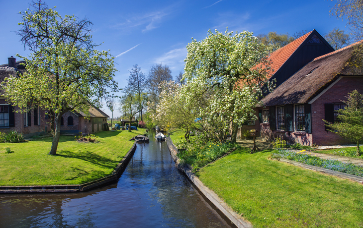 Giethoorn in der nordöstlichen niederländischen Provinz Overijssel