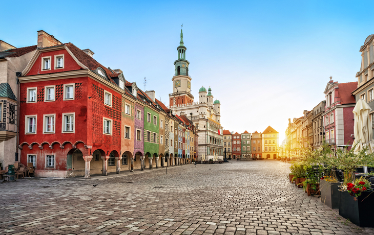 Marktplatz in der Altstadt von Posen, Polen