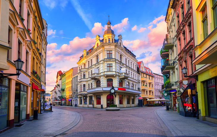 Zentrale Fußgängerzone in Torun