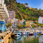 Fischerboote und Yachten im Hafen von Blanes