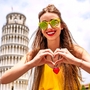 Schiefer Turm am Piazza dei Miracoli in Pisa, Italien