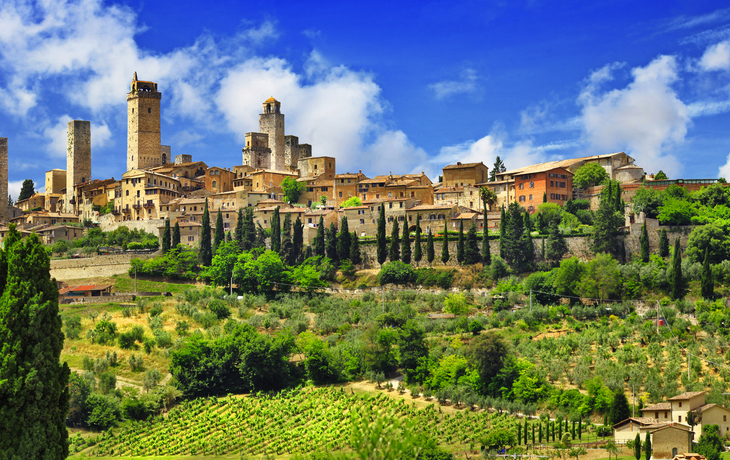 San Gimignano - eine italienische Hügelstadt in der Toskana