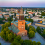 Sonnenuntergang über der Kathedrale in Turku