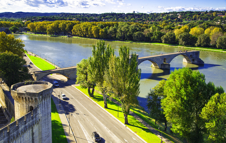 Pont Saint-Bénézet oder Pont d?Avignon in Avignon, Frankreich