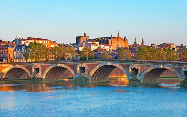 Der Pont Neuf in Toulouse im Sommer