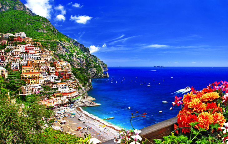 Positano an der Amalfiküste, Italien