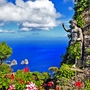 Blick auf die Faraglioni-Felsen, Capri