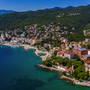 Luftpanoramablick auf Opatija und Lungomare