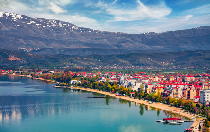 Pogradec am Ohridsee