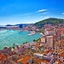 Split Waterfront und Marjan Blick auf den Hügel