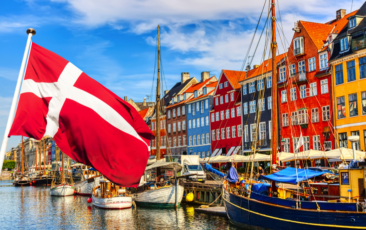 Nyhavn in Kopenhagen, Dänemark 