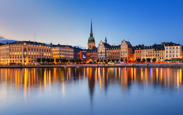 Gamla Stan bei Nacht in Stockholm