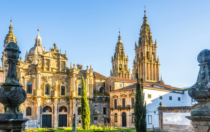 Ansicht an der Santa Catarina-Kapelle in Santiago de Compostela