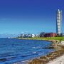 Schwedisch Malmö West Harbor Gebiet Stadtbild mit Turning Torso