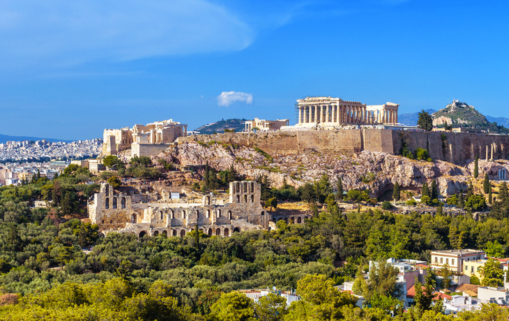 Panorama von Athen mit Akropolis, Griechenland