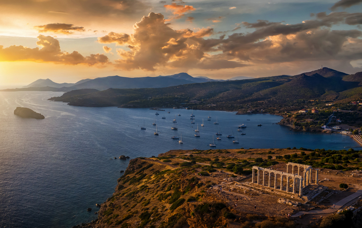 Panorama des Kap Sounion bei Athen