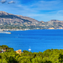 Panoramablick auf Altea und die Costa Blanca vom Naturschutzgebiet Serra Gelada aus, Spanien