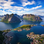 Lofoten - ein Archipel in der Grafschaft Nordland, Norwegen