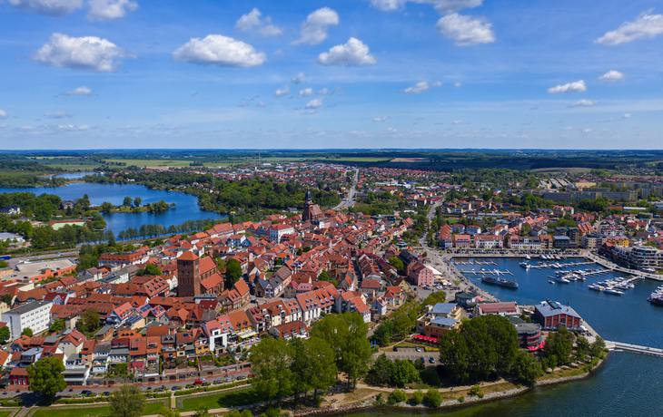 Aussicht auf die Stadt Waren an der Müritz