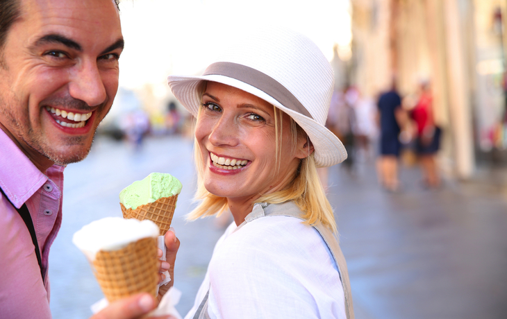 in Italien schmeckt das Eis am besten