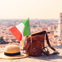 Reisekonzept eines Italienurlaubs