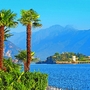 Mit Blick auf die Isola Bella, Lago Maggiore, Italien