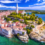 Luftpanorama der Altstadt von Rovinj