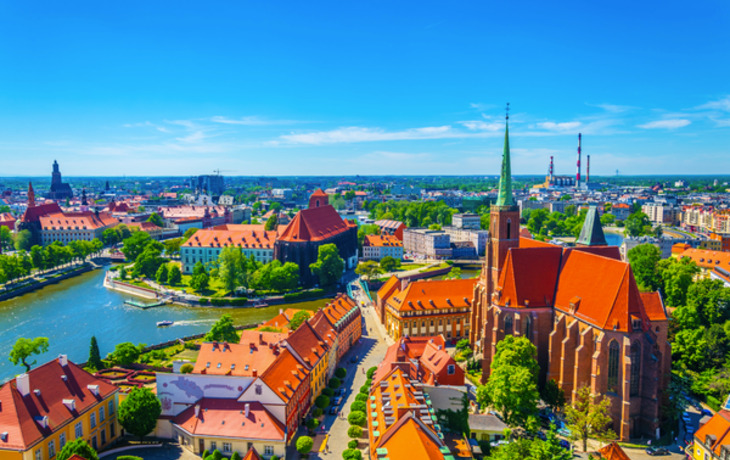 Blick auf Breslau