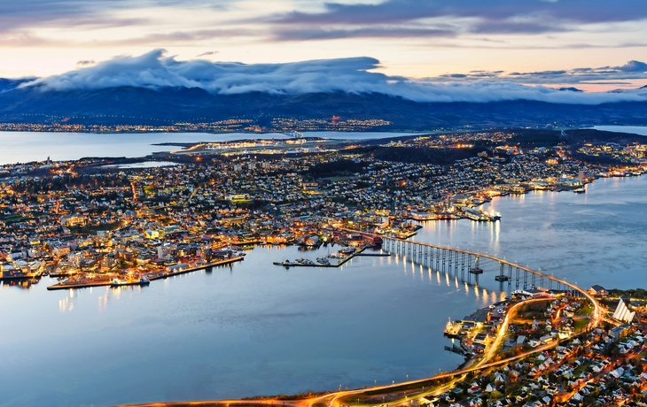 Stadtansicht von Tromso, Norwegen