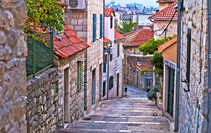 Alte Steinstraße der historischen Stadt Split, Kroatien