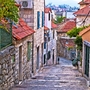 Alte Steinstraße der historischen Stadt Split, Kroatien