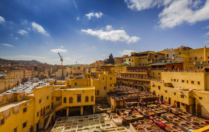 Gerberei in Fes, Marokko