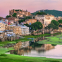 Blick auf Udaipur bei Sonnenuntergang