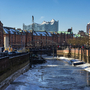 Speicherstadt von Hamburg im Winter, Deutschland