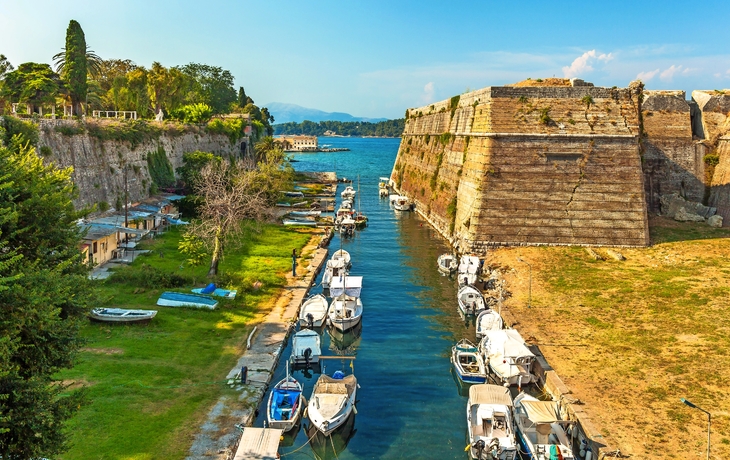 alte byzantinische Festung in Kerkyra auf Korfu