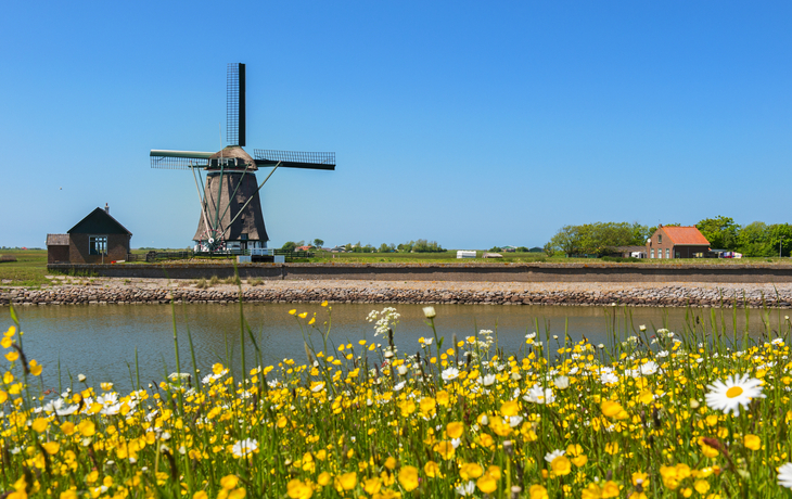 Windmühle auf der niederländischen Insel Texel