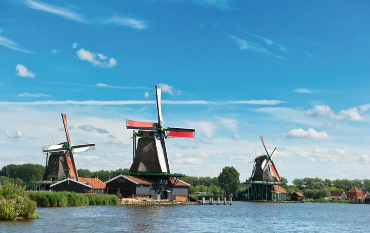 Windmühlen von Zaanse Schans in Nordholland